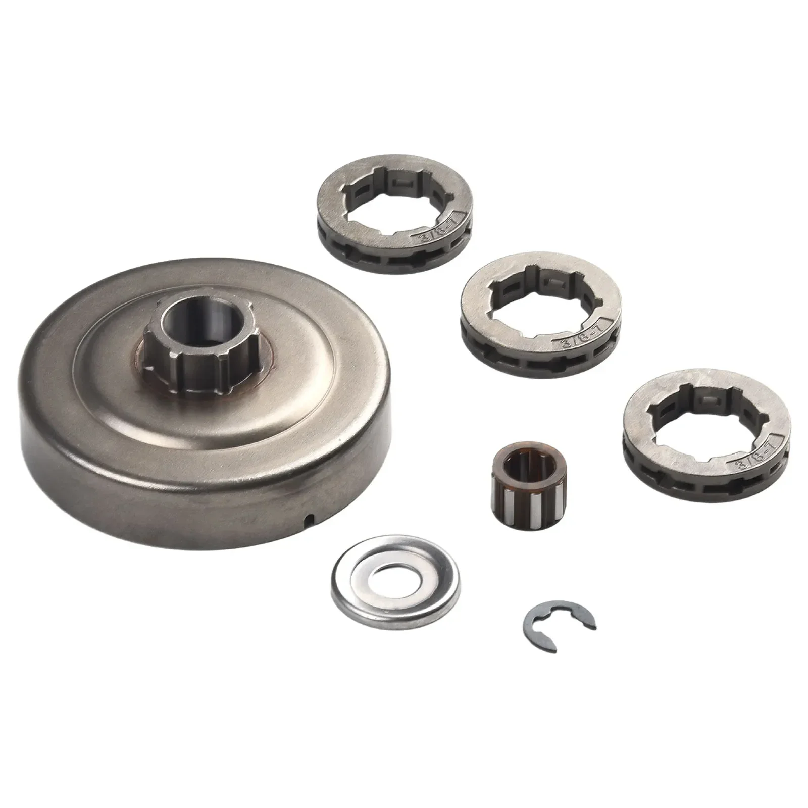Clutch Drum Sprocket Kit 3/8 Pitch 7T For Stihl 034 036 039 M 90 MS310 MS360 B38 Chainsaw Tooth Sprocket Bearing Washer E Clip