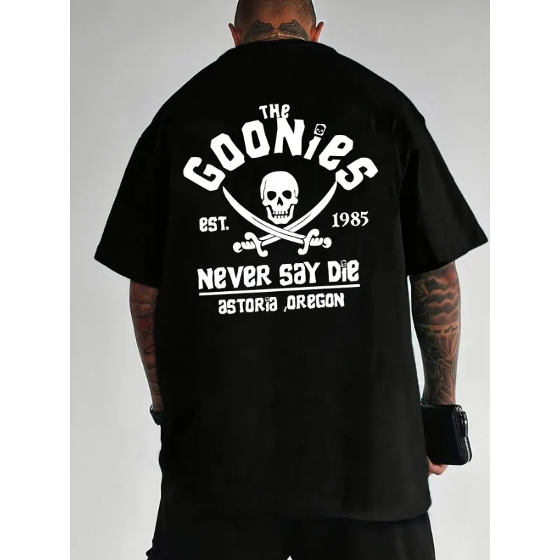 The Goonies Letter Printed Fashionable Summer and Spring T-shirts for Men's Casual Short Sleeved Fashionable New Casual T-shirts