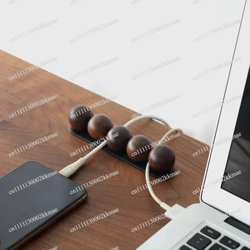 Solid Wood Cable ManagerINS Creative Hub OrganizerData Cord WrapperDesktop Sorting Accessories Neat Solution Stylish Holder