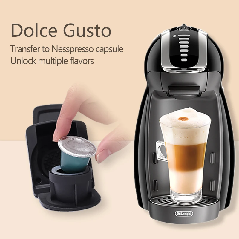 Reusable Capsule Adapter for Dolce Gusto Coffee Capsule Convert Compatible with Genio S,Piccolo Machine Coffee Accesso 