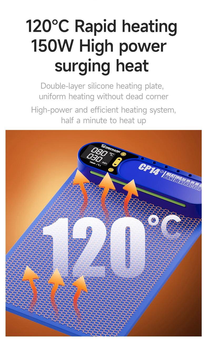 【 MECHANIC】CP14 Plus LCD Screen Separator 14-Inch Workspace 150W Smart-Temp Heating 5-Level LED Brightness Tool Storage