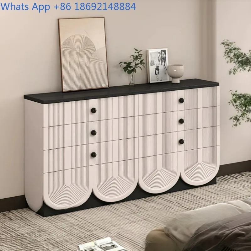 

Italian Minimalist Lacquer Sideboard Entryway Cabinet Modern Simple Bedroom Chest Storage Cabinet