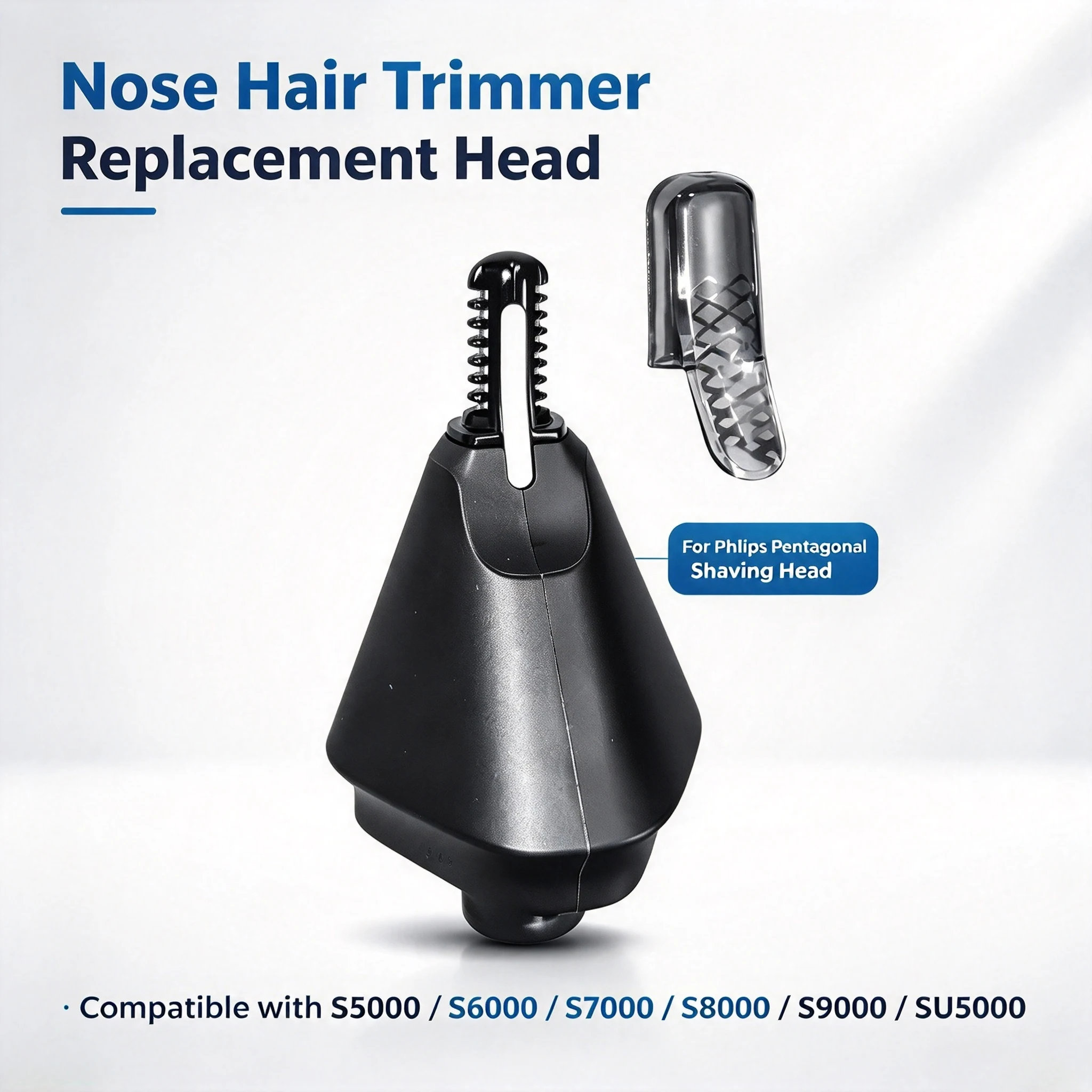 Philips Shaver Nose Hair Trimmer Replacement Head Pentagonal Shaving Head Adapter For S5000 S6000 S7000 S8000 S9000 SU5000