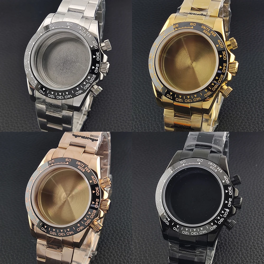 

Корпуса часов 39,3 мм, корпус vk63, корпус из нержавеющей стали, сапфировое стекло, подходит для механизма VK63, ремешок 20 мм, аксессуары для часов