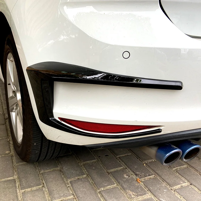 

For VW Golf 7 GTI GTE GTD TSI TDI R R-Line 2012-2016 2Pcs Car Rear Bumper Air Knife Tail Light Cover Gloss Black Body Kit Tuning