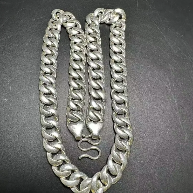 

Китайское тибетское серебро, народное простое ожерелье, модные украшения, персонализированный амулет для мужчин и женщин, подарок