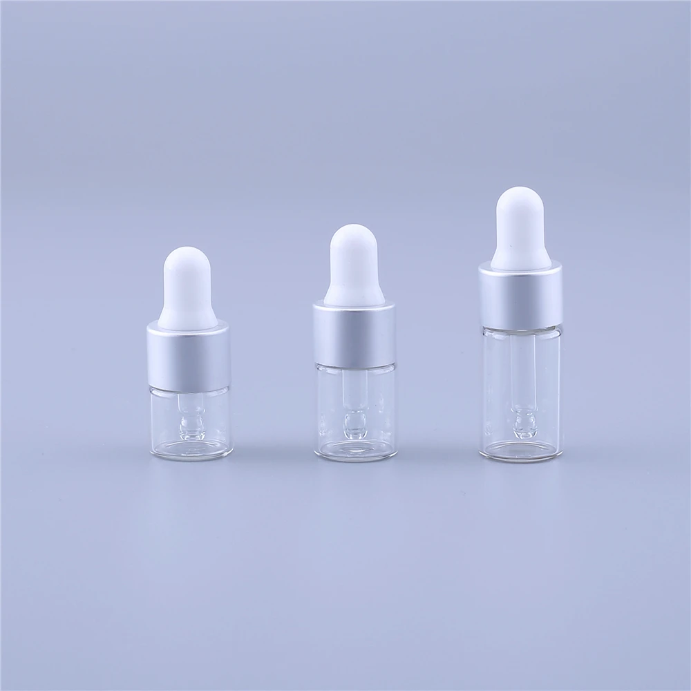 

100pcs 1ml 2ml 3ml Mini Empty Esstenial Container Perfume Bottle Glass Makeup Portable Aromatherapy Oil With Glass Dropper