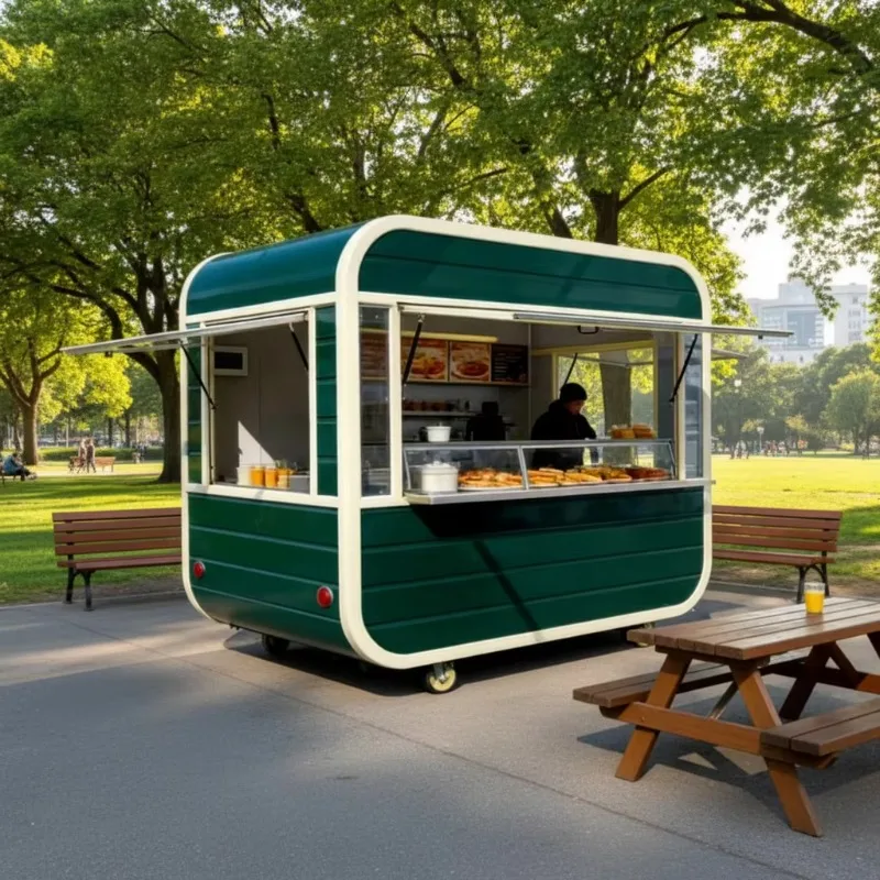 Customized Multi-functional Mobile Food Concession Trailer Coffee Cart Coffee Machine Hotdog Fast Food Truck Ice Cream