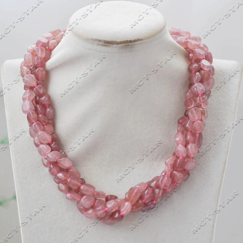 

Z13825 4-рядный НАБОР 18 дюймов 14 мм красный клубничный кристалл ожерелье в стиле барокко браслет ювелирные изделия на заказ