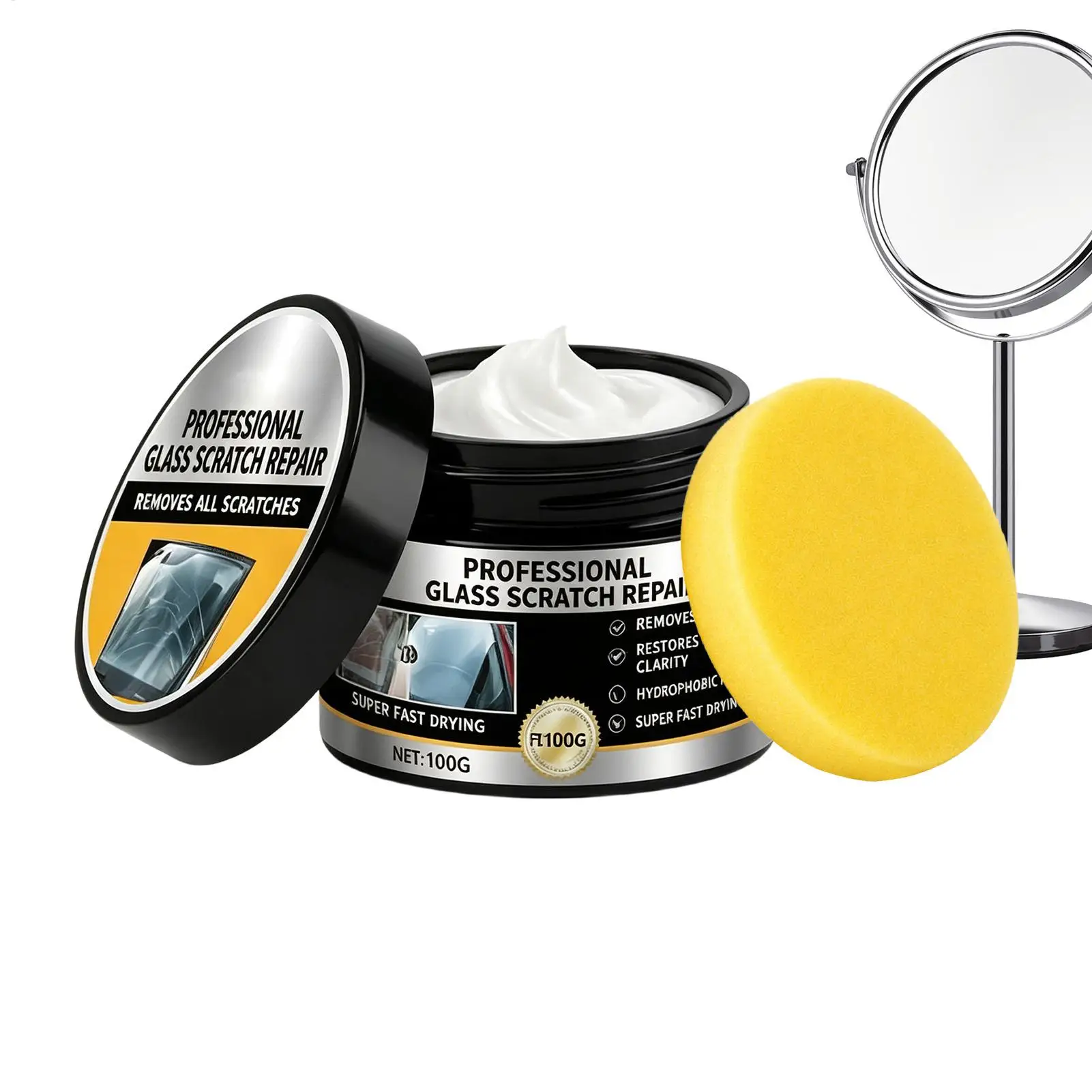 Remove Scratches From Car 100g Car Shine Restoration Repair Paste Equipped With Polishing Sponge for Automotive Vehicle SUV RV