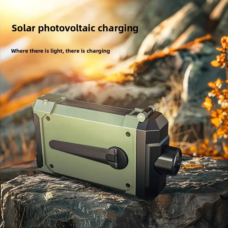 Survival Radio-Emergency Hand Crank & Solar Powered Weather Alert with Flashlight, Cell Phone Charger, Siren - Be Prepared view 3