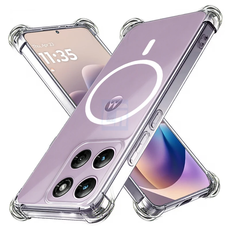 Funda Magnética Transparente para Motorola Moto G Stylus 2026 2025 G100 G100S G85 G15 G05 G84 G64 G54, Carcasa Trasera Antigolpes