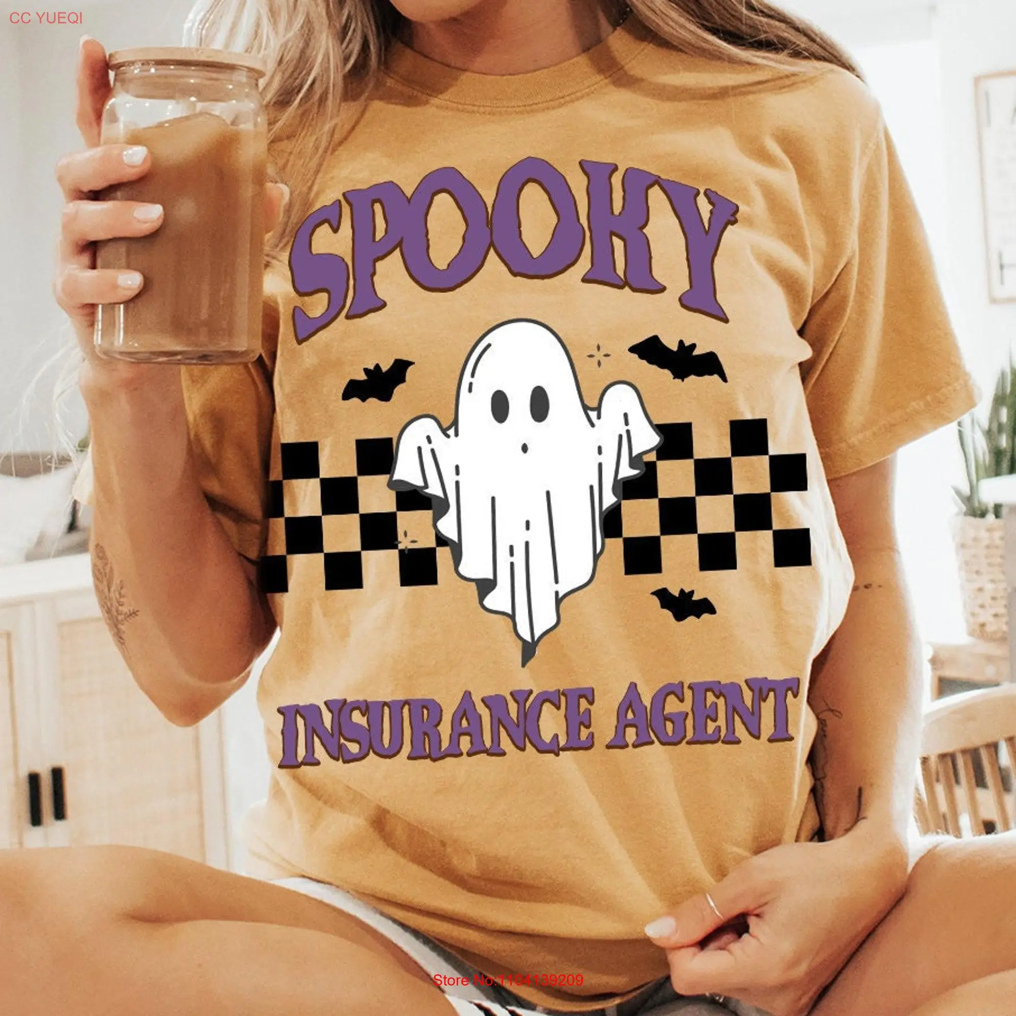 Insurance Agent Spooky Halloween T Shirt s COMFORT COLORS Him Her  long or short sleeves