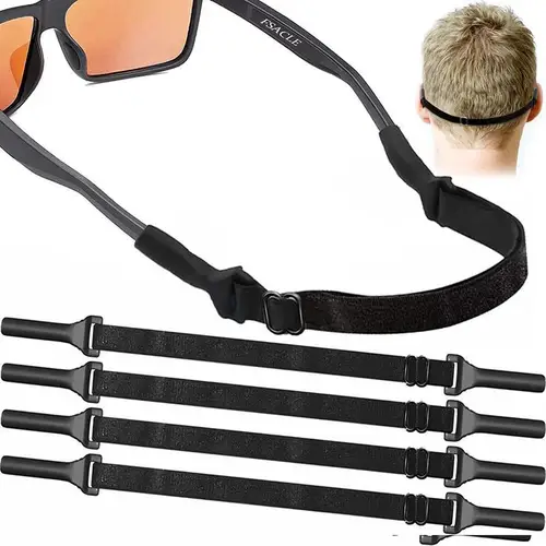 Imagen 2 del producto Cuerda para gafas para niños, cuerda elástica deportiva para gafas, cordón de fijación antideslizante, soporte para gafas, correa, accesorio para gafas, 1/5 Uds.