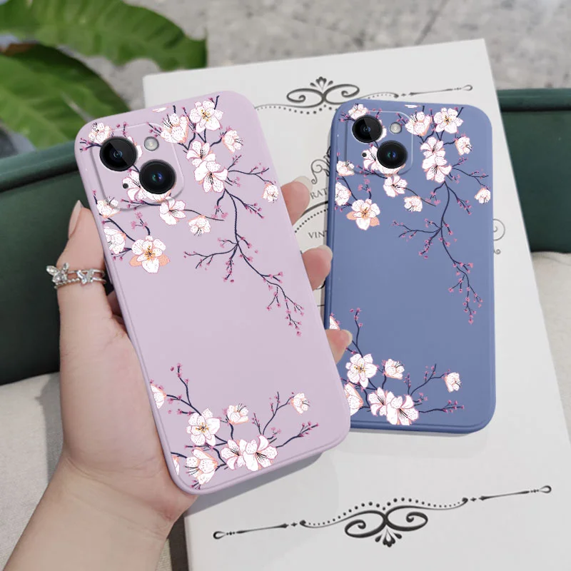 

Plum Blossom Phone Case For iPhone 15 14 13 12 11 Plus Pro Max Mini X XR XS SE2020 8 7 6 6S Plus Cover