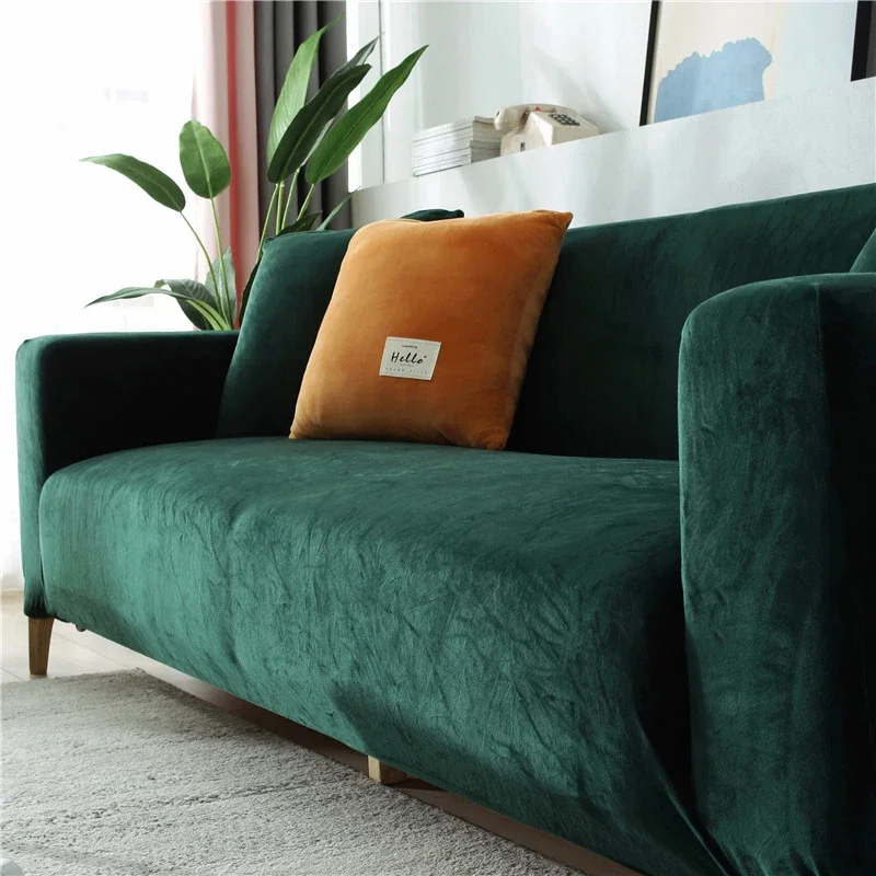 

Sofa Cover Thick Elastic 1/2/3/4 Seater Sofa Cover for Living Room Velvet Plush L Shaped Corner Sofa Cover Couch Covers