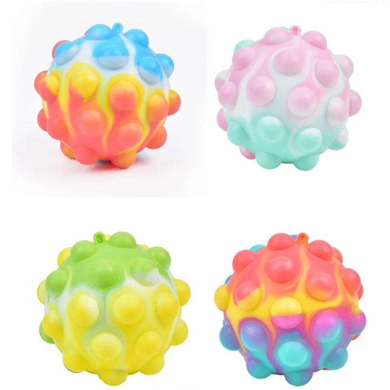 2 pezzi palla antistress giocattoli agitarsi palla 3D push bubble ADHD autismo sollievo dallo stress giocattoli sensoriali bomboniere per bambini adulti