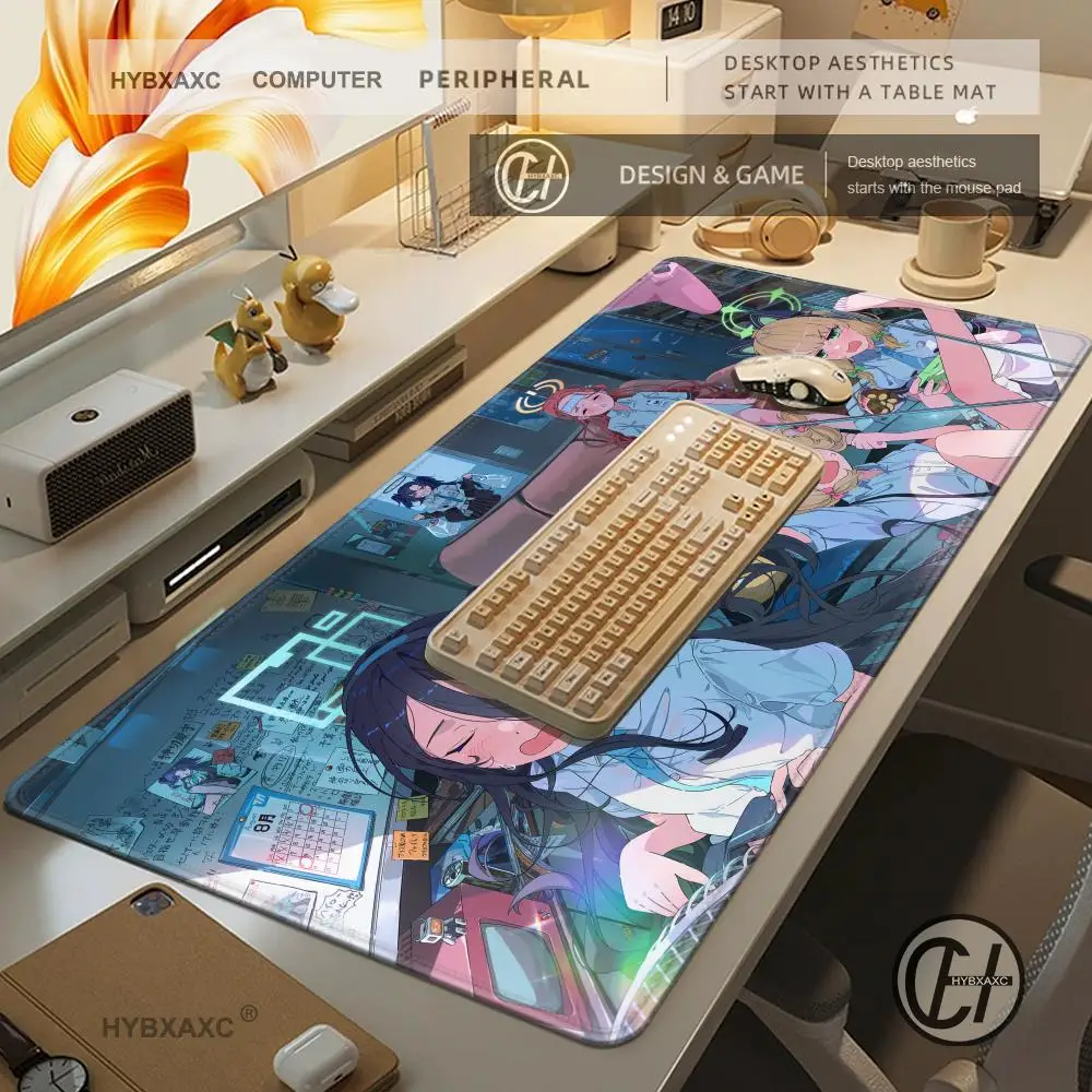 XXL Large Sorasaki Hina Hifumi Tendou Arisu Kuda Izuna Mousepad Keyboard Pad Blue Archive Mouse Pad 500X1000mm Mousepad