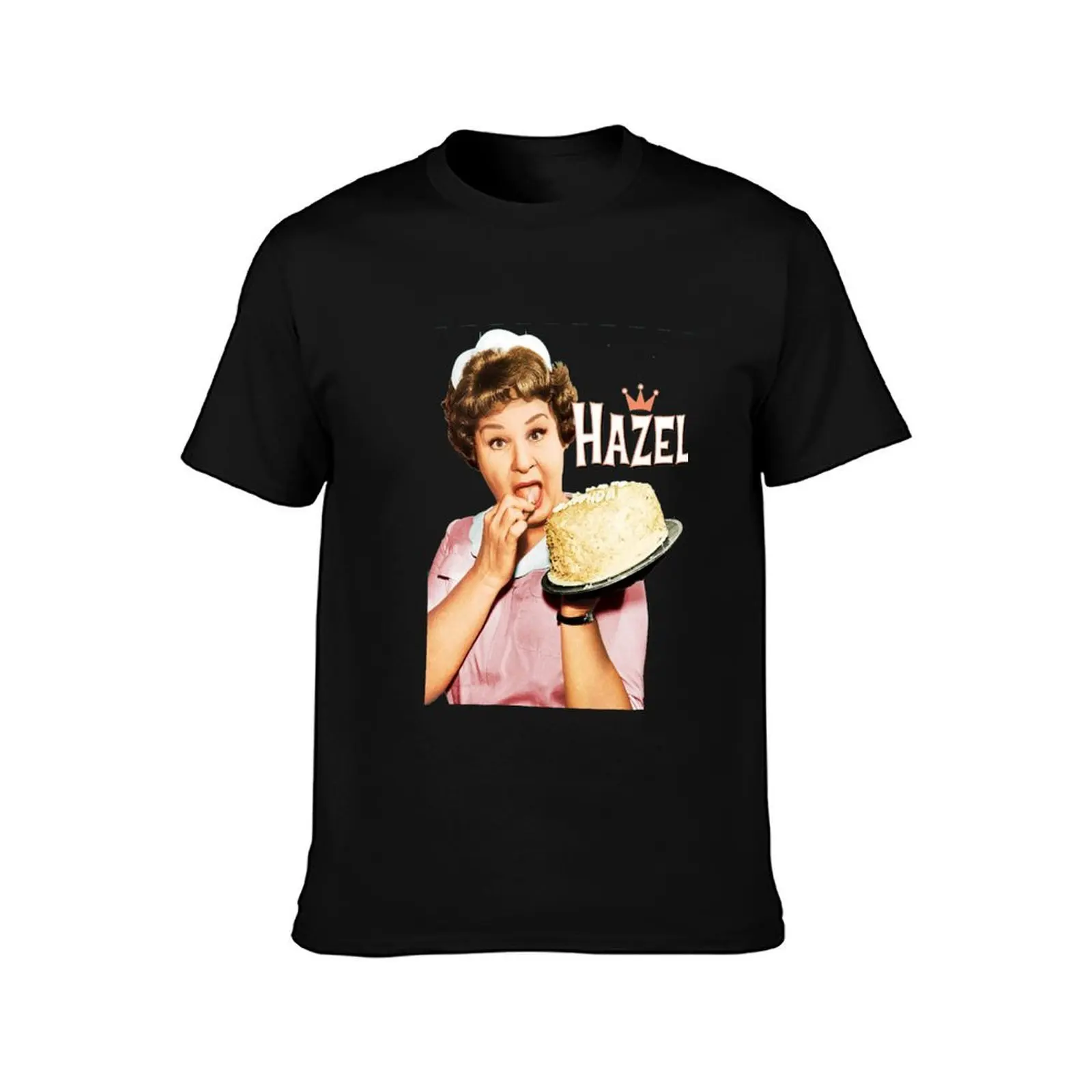 Hazel TV T-Shirt Summer Casual Cotton Tee Oversized Streetwear Tops Vintage Graphic Print Loose Fit Short Sleeve