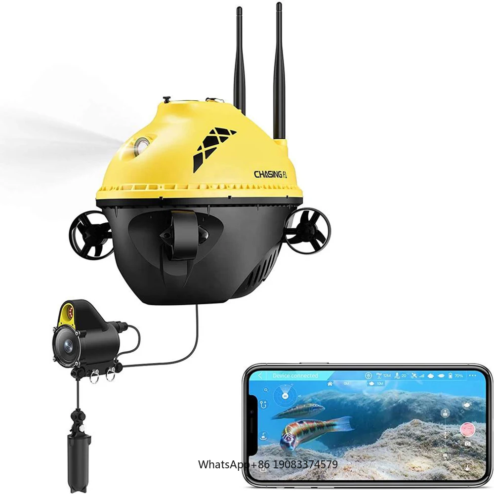 

Chasing F1 Pro Underwater ROV Drone with 4K Camera 256G GPS Fish Finder 4 Axis Propeller Removable Battery Diving Equipment