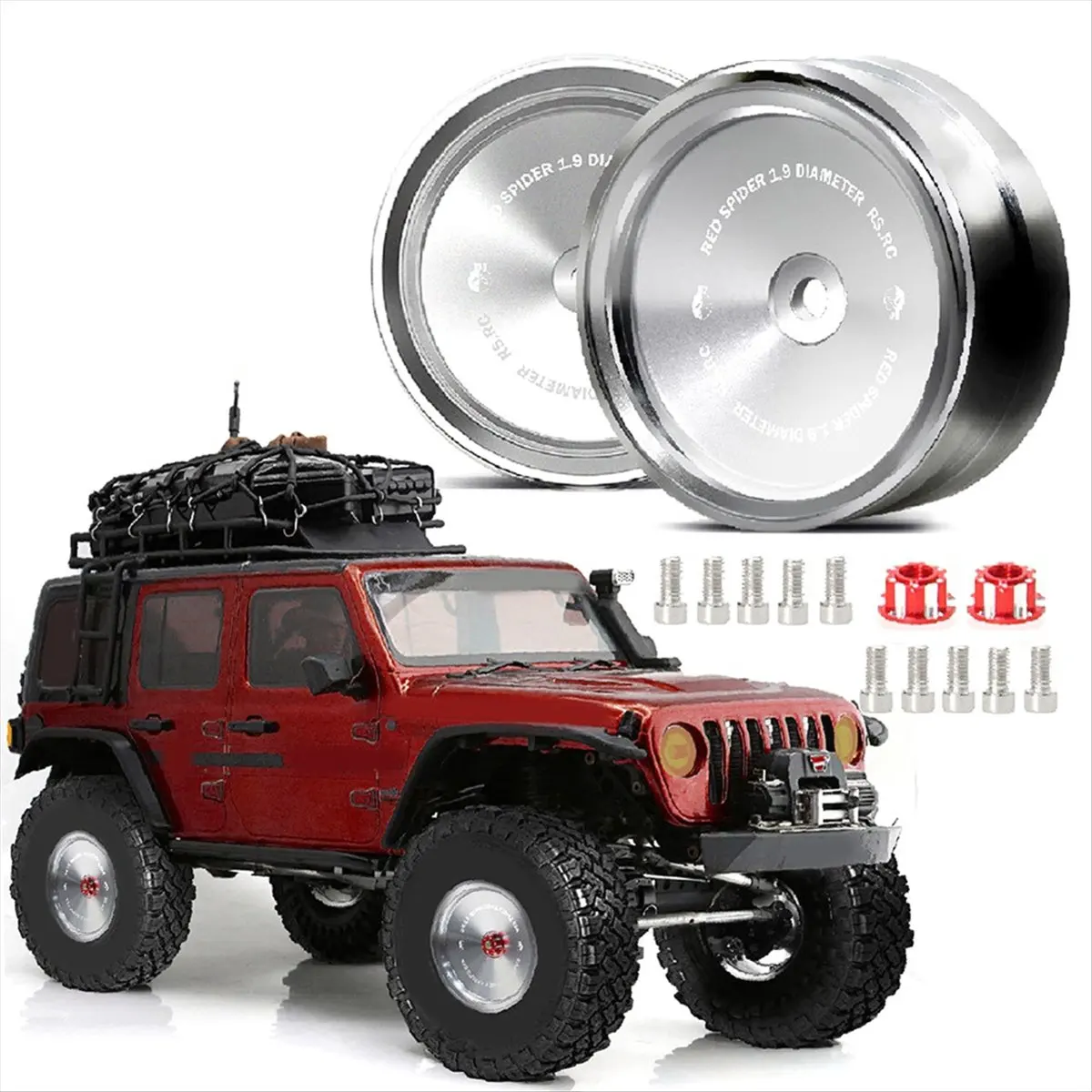 

Component 4Pcs/Set 1.9 Inch Metal Retro Mirror Wheel Hub for SCX10 TRX-4 RC Car Modification Accessories Universal C