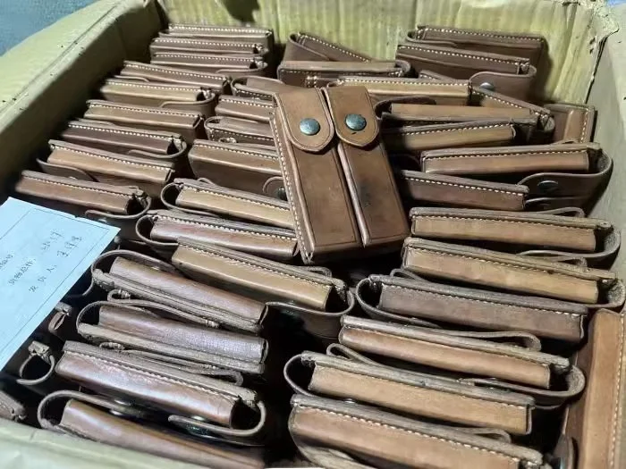 Thiened Top Layer Leder Military Sle Utili Pouch Taktische Vorderplatten-Geldbörse Bullhide 59, Muster Gun Belt Pouch