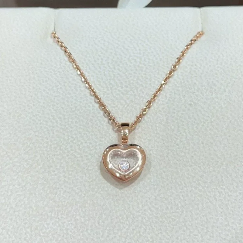 

Ожерелье из стерлингового серебра 925 пробы Happy Move Stone 5A с цирконием в форме сердца, кулон, ожерелья, наборы для женщин, ювелирные изделия