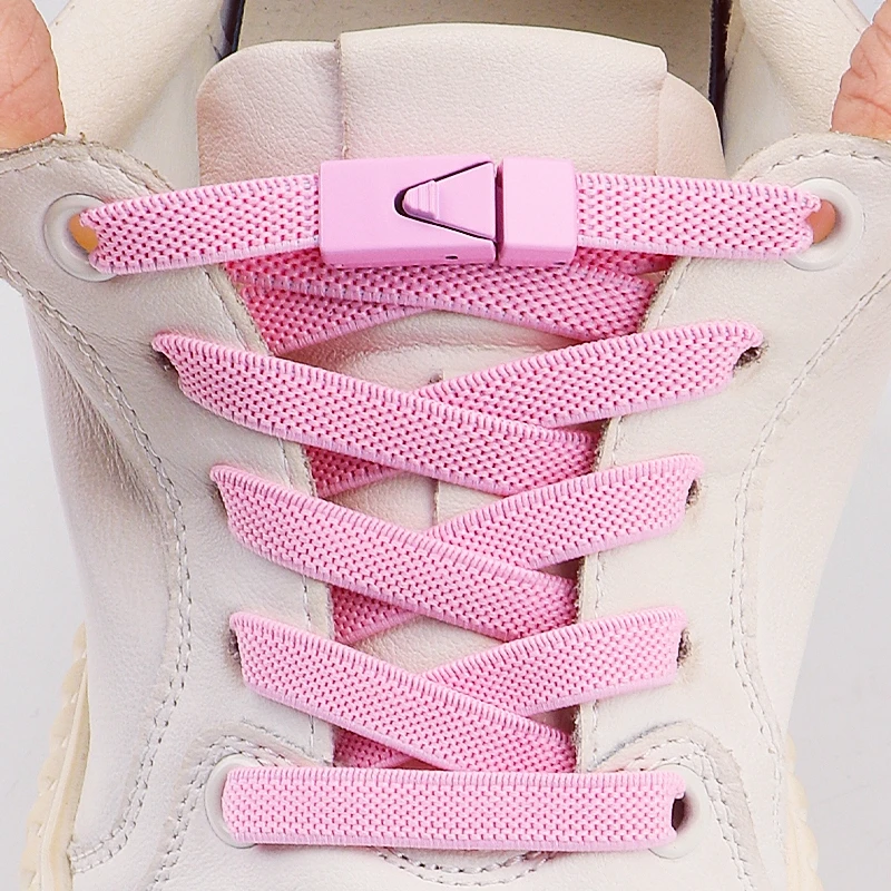 

Elastic Laces Sneakers Tennis No Tie Shoe laces Colorful Lock Shoelaces without ties Kids Adult Wide Shoelace Shoe Accessories