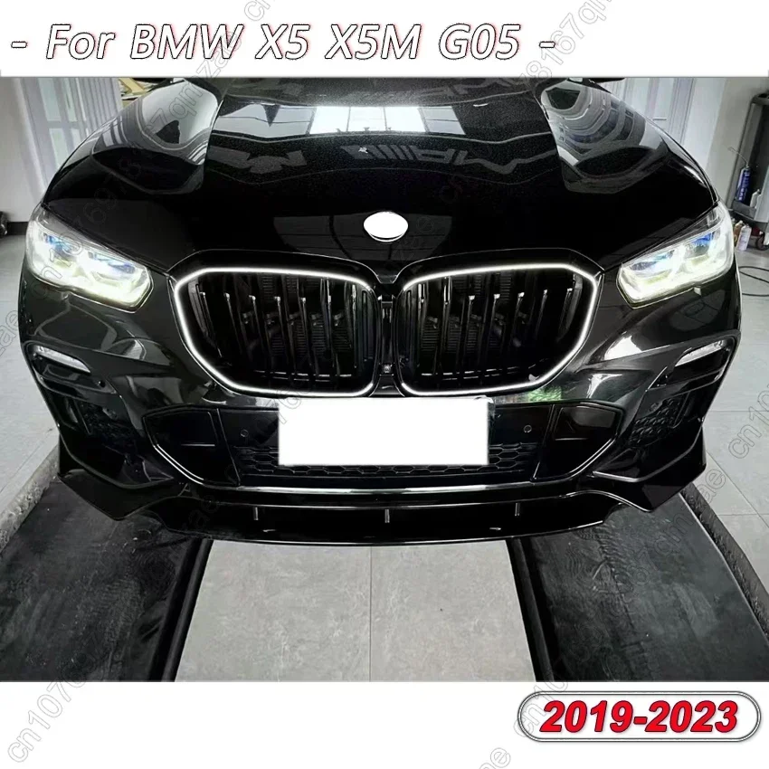 Car styling Racing Grill For BMW X5 G05 2019 2020 2021 2022 2023 LED single line Glow Gloss Black front bumper grill Accessories