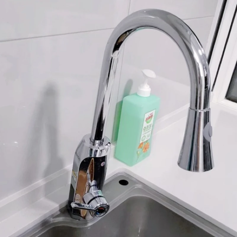 Electric faucet pull-out heater instant quick heating kitchen household quick water small kitchen treasure hot water tap instant