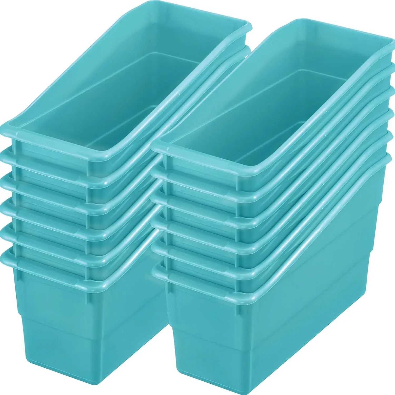 

Durable Magazine & Book Holders for Narrow Vertical Storage – Color Code Your Classroom (12-Pack, Choose from 22 Colors)