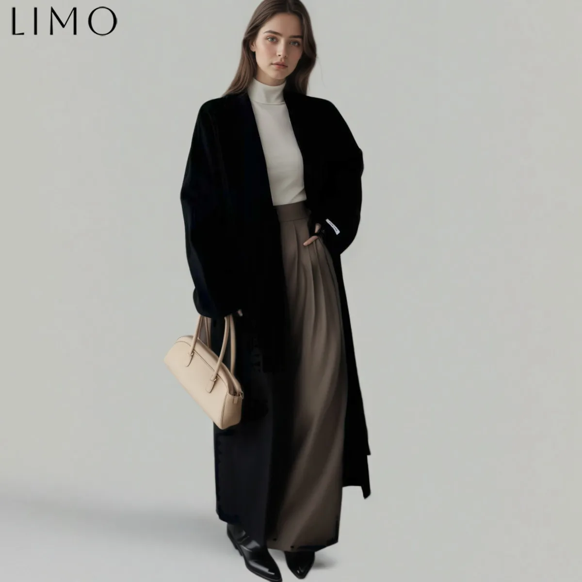 

LIMO Women’s Wool Cotton Blend Vintage Coat Designer Collar Commute Daily Wear Autumn Winter Outerwear