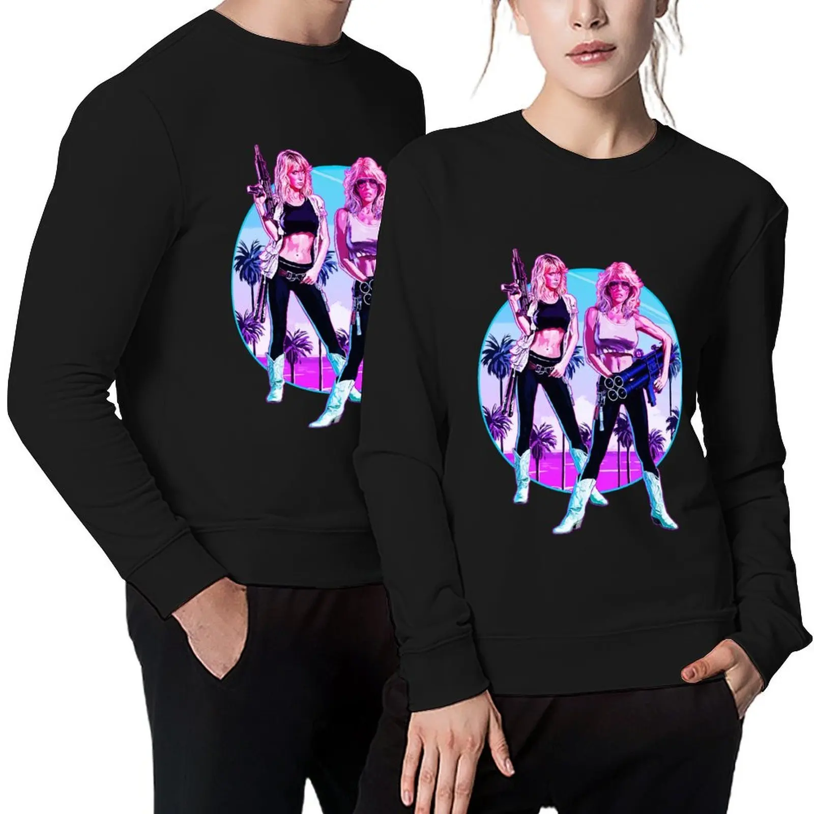 

Hard Ticket to Hawaii - Big Guns Pullover korean autumn clothes men's sweat-shirt autumn clothes tracksuits anime sweatshirt