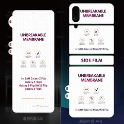 Front Back Matte Hydrogel Film For Samsung Galaxy W23 W24 W25 Z Flip 3 4 5 6 7 FE Clear Soft Screen Protector Anti Fingerprint
