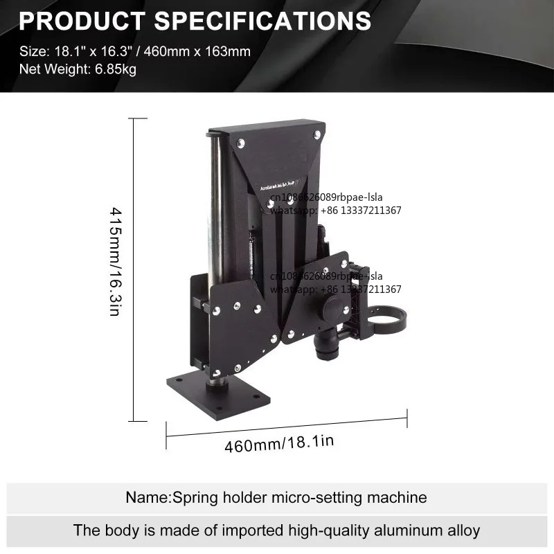 Micro-Setting Machine Stand Spring-Holder Aluminum Alloy Acrobat Microscope Arm Without Lens Jewelry Making Tools