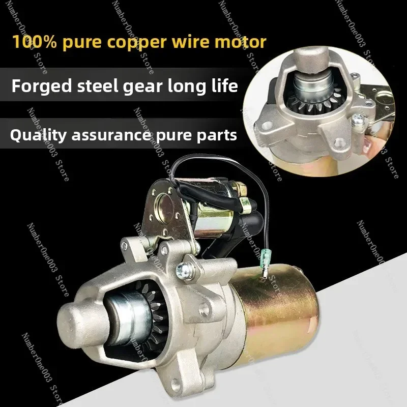 Electric Starter Motor for Small Engine Generator 168F 170F 177F 188F 190F GX160 GX390 2kW 5kW 8kW - view 3