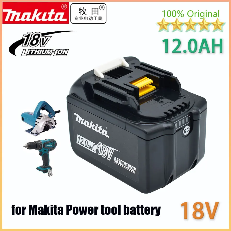 100% Makita Replacement 18V 12.0Ah Battery For BL1830 BL1830B BL1840 BL1840B BL1850 BL1850B rechargeable battery LED indicateur image 5
