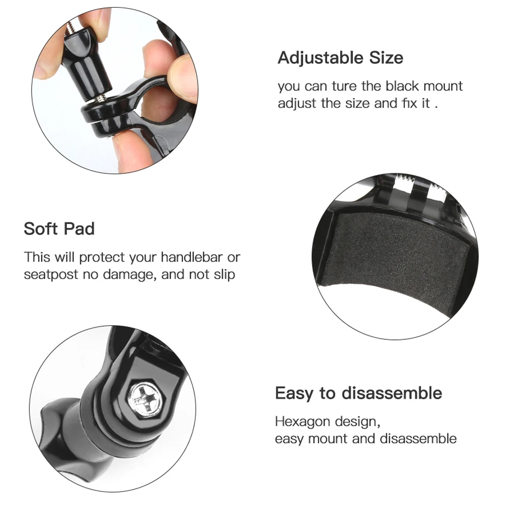 Wholesale Bicycle Mount Bike Handlebar Seatpost Tripod Holder Clamp For Gopro Hero 13 12 11 Black SJCAM SJ4000 Xiaomi Yi 4K Cam