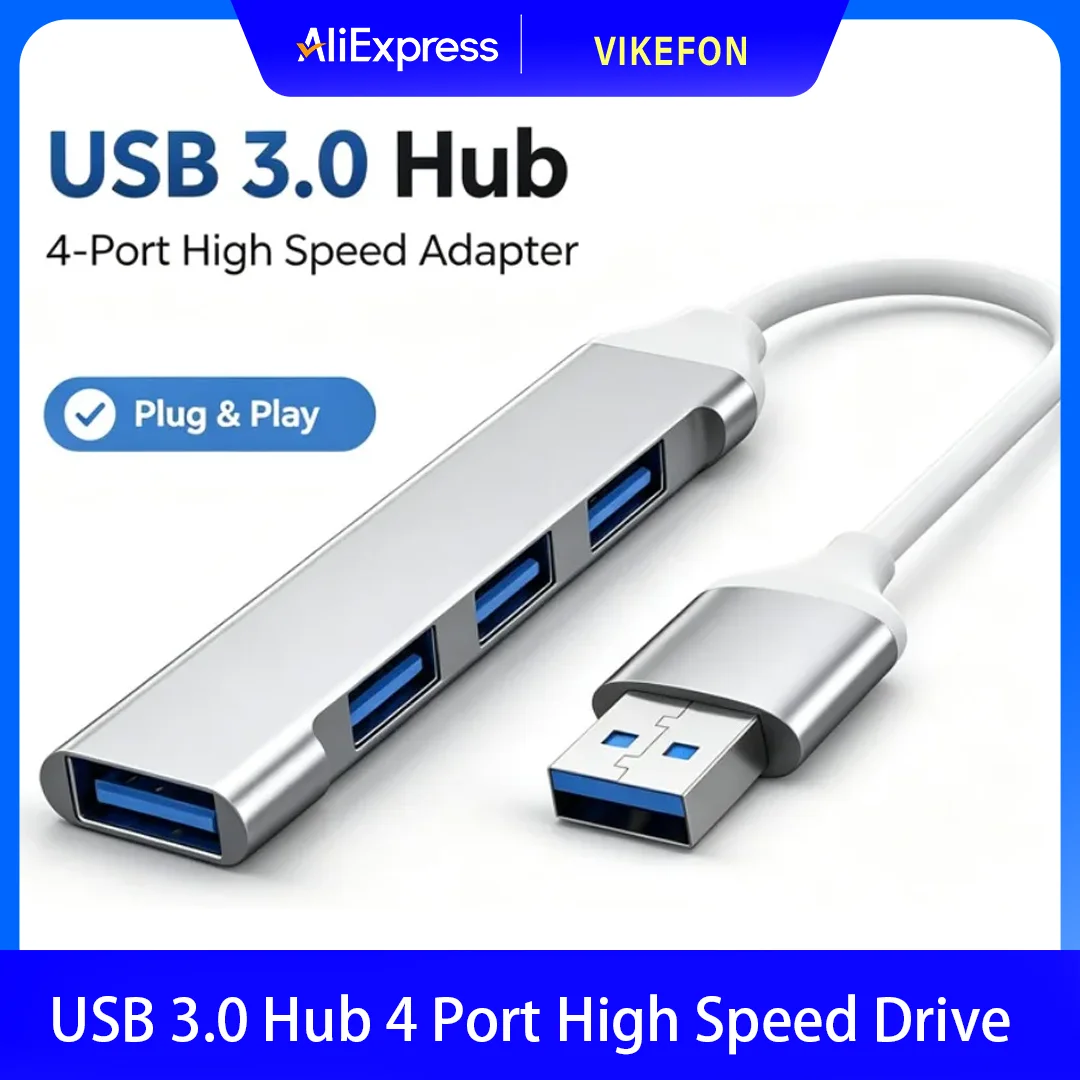 Mobile Phone Computer One Drag Four Expanders High Speed Transmission USB Dock Multi Function Wire Divider
