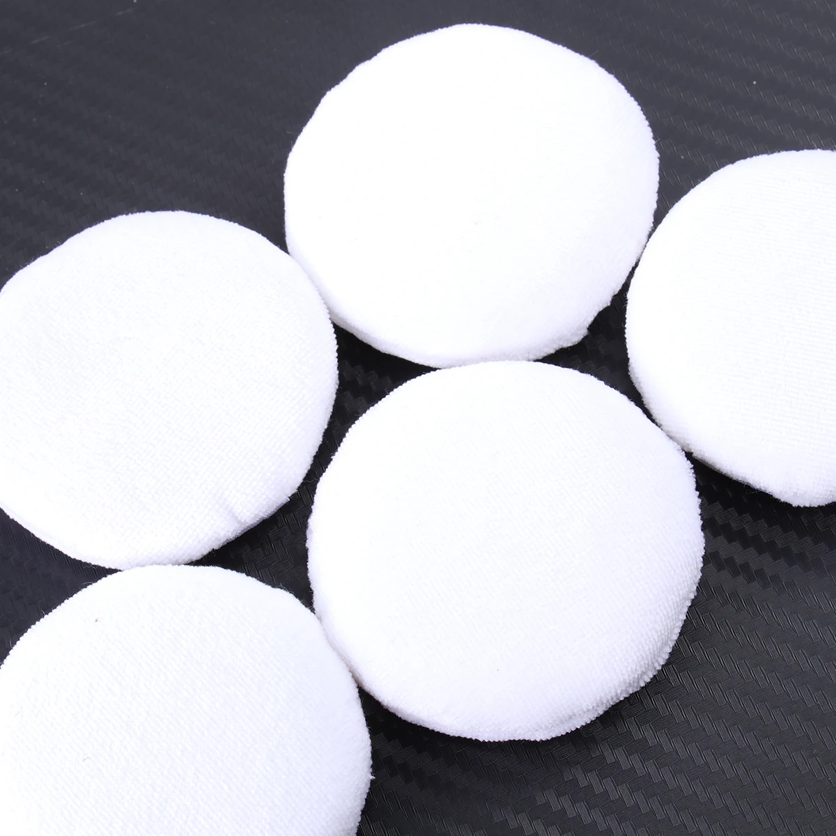 5個入り 60mm ホワイト ラウンドメイクアップスポンジ ルースパウダー用 ソフトコットンパフ 顔・体用 旅行用 パウダーパフ