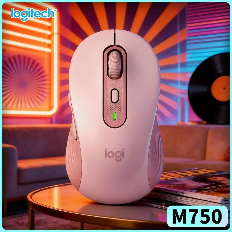 M750 Signature Mouse - 90% Click Noise Reduction, Comfort Thumb Rest, 24-Month Battery, Light Pick Tool