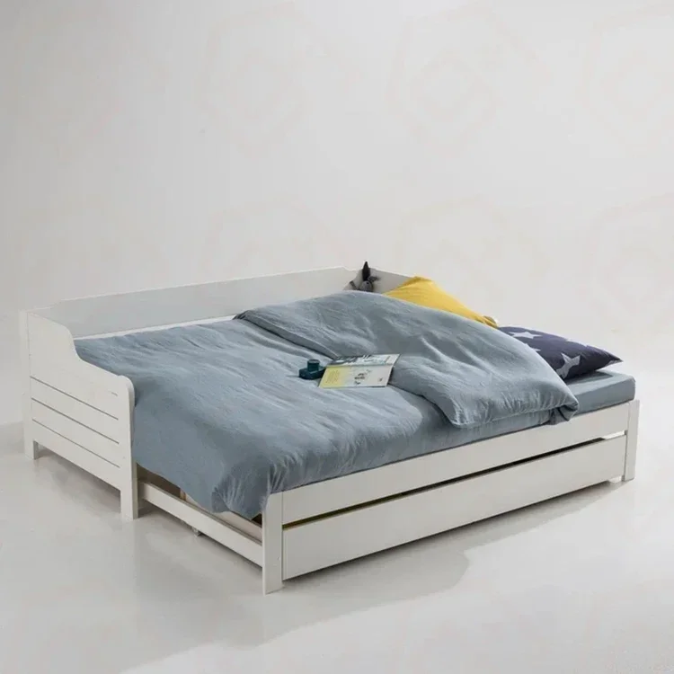 

-9 Plus Factory Supply Modern White Customized Design High Quality Wooden Simple Children Kids Bunk Bed