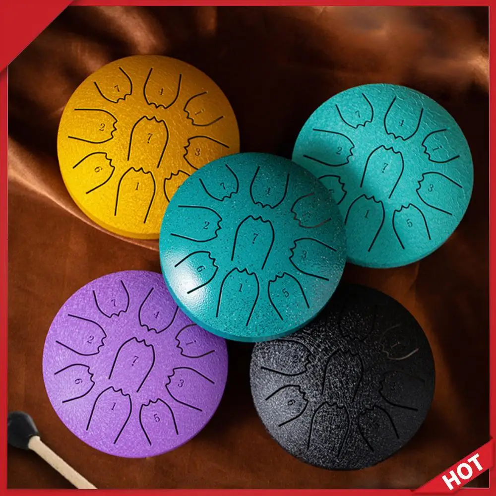 Rain Drum 4 Inch 9 Notes Waterproof  Rain Chime Ethereal Hand Pan Ideal for Yoga  & Prenatal Education