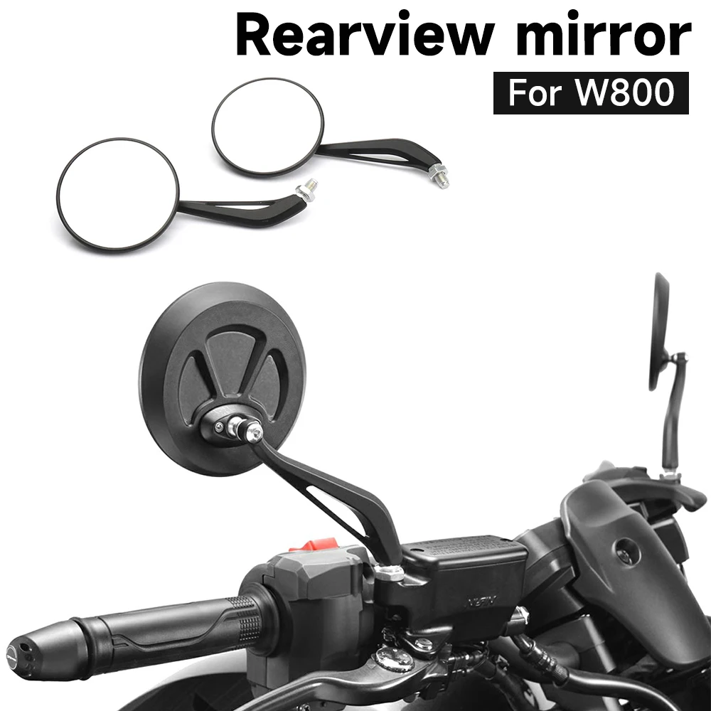 

Motorcycle Side Rearview Mirror Rear View Mirror For Kawasaki W 800 W800 w800 Clear/Blue lenses Kit Aluminum Adjustable New