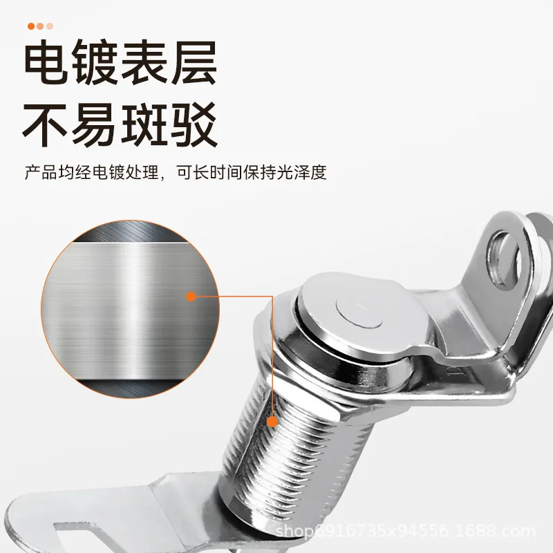 10Pcs Keyless Padlockable Cam Lock With L Shaped Padlock Hole Gym Dormitry Locker Office File Cabinet