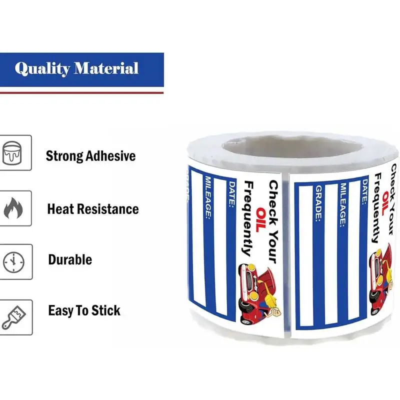 Oil Change Stickers 150 Sheets Car Windshield Remind Oil Change Decals Easy-Peel Window Decoration Windscreen Decals For Racing