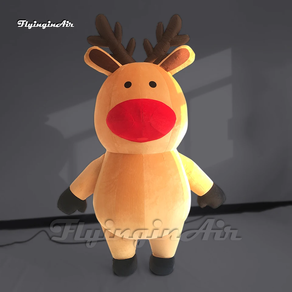 

2.2m Funny Christmas Parade Performance Wearable Inflatable Reindeer Costume For Event