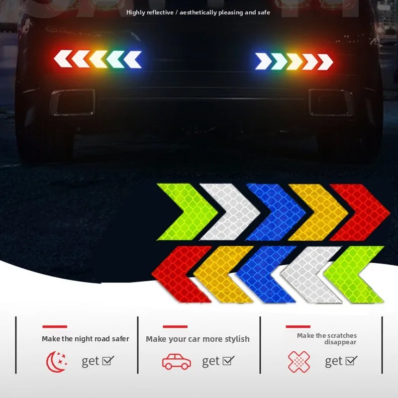 Car fender tail bar reflective sticker arrow warning electric car body decoration sticker car sticker