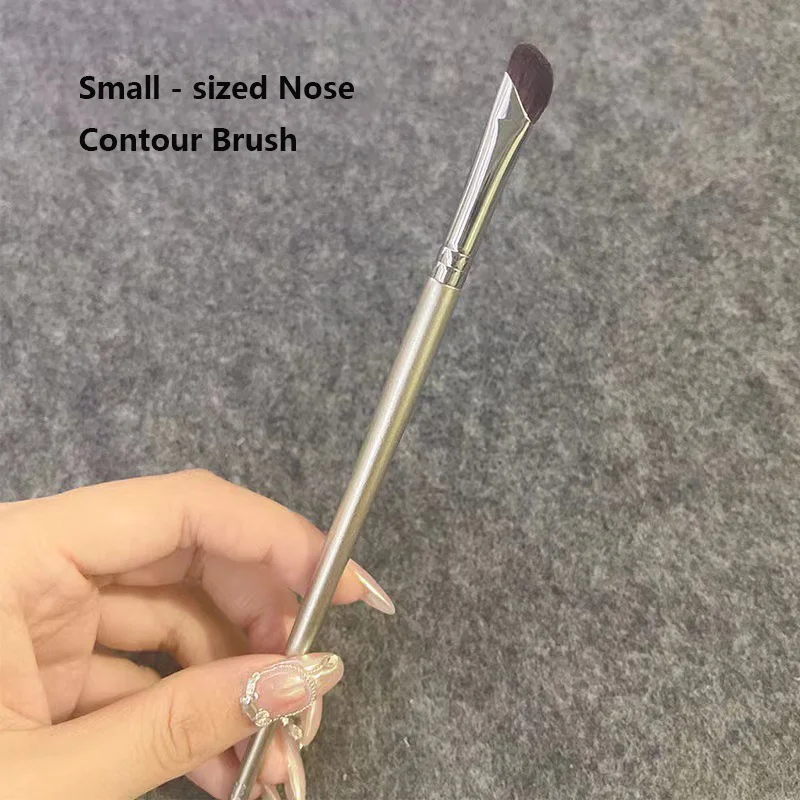전문가용 말총 메이크업 브러쉬 세트 2개 - 코 윤곽선, 컨실러, 블렌딩 및 정밀 눈 디테일 브러쉬