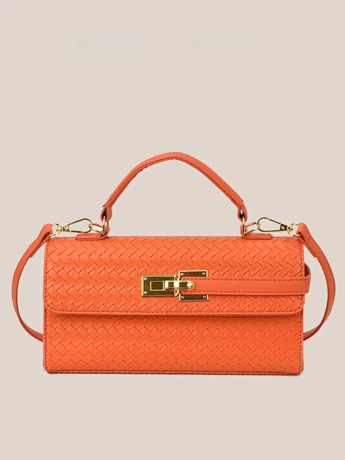 

Duzi Knitted Pattern Handbag Women's Crossbody Shoulder Bag Stylish European Fashion Satchel Handbag for Daily Use